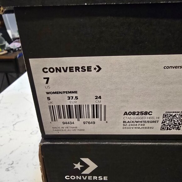 Women’s Converse LUGGED HIGH TOP Chuck Taylor All Star Canvas Size 7 US NEW - Picture 11 of 11